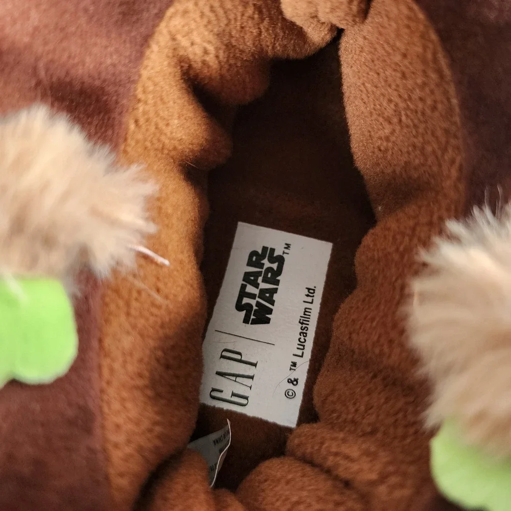 Gap Kids Star Wars Grogu Size 3-4 Baby Yoda Hover Pram Plush Slippers Silver